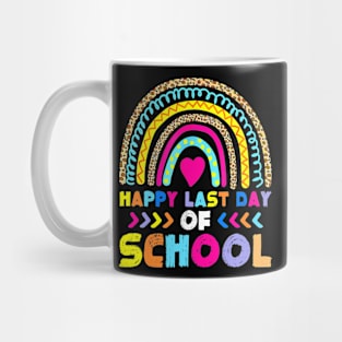 Happy Last Day Of School 2022 Student Graduation Rainbow T-Shirt Mug